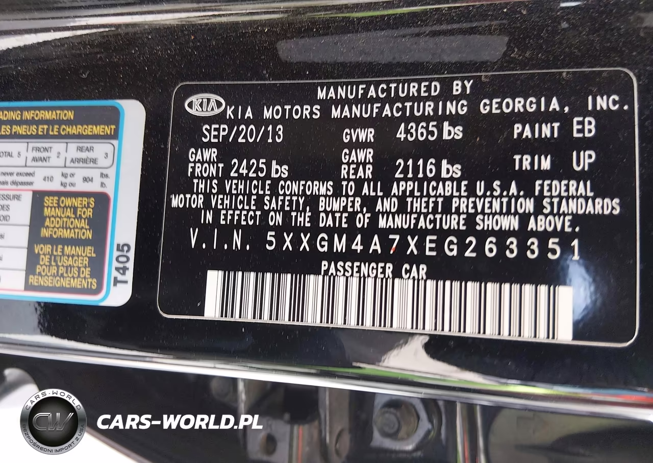 2014 Kia Optima Lx VIN:5XXGM4A7XEG263351 - 9