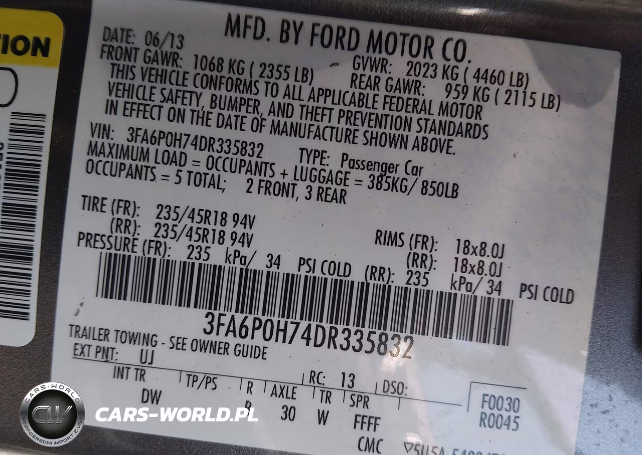 2013 Ford Fusion Se VIN:3FA6P0H74DR335832 - 9