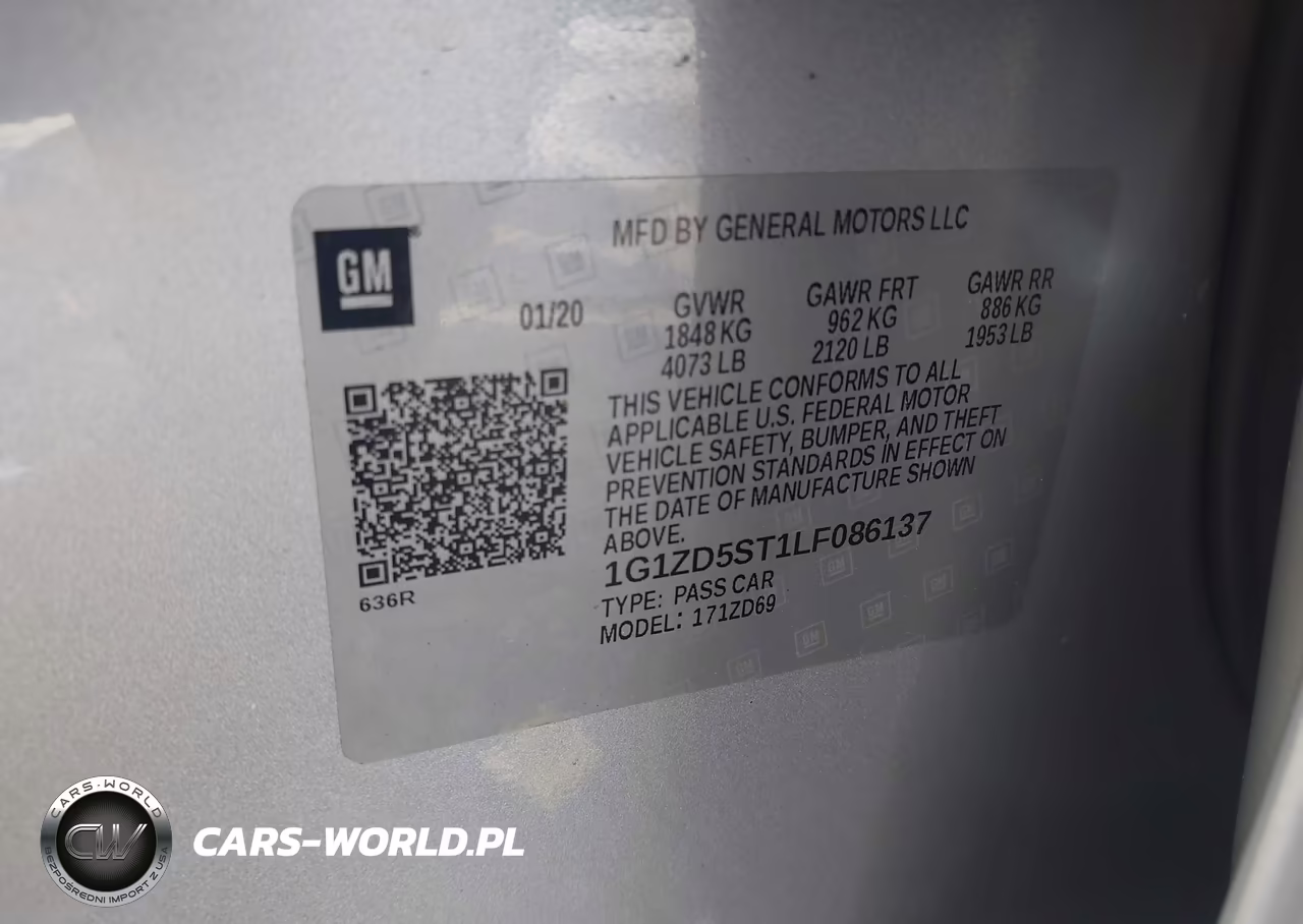 2020 Chevrolet Malibu Fwd Lt VIN:1G1ZD5ST1LF086137 - 9