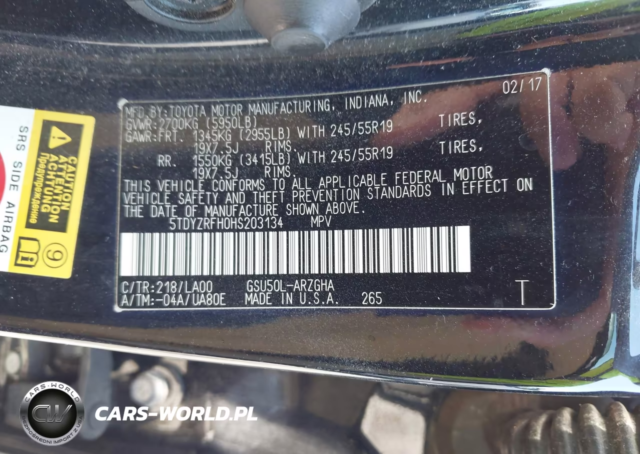 2017 Toyota Highlander Limited VIN:5TDYZRFH0HS203134 - 9