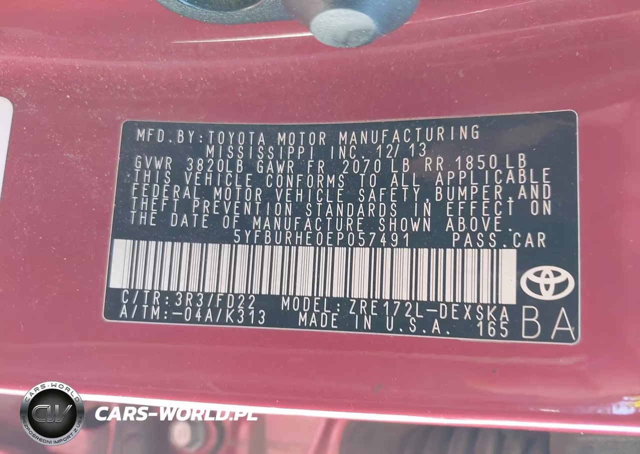 2014 Toyota Corolla S Plus VIN:5YFBURHE0EP057491 - 9
