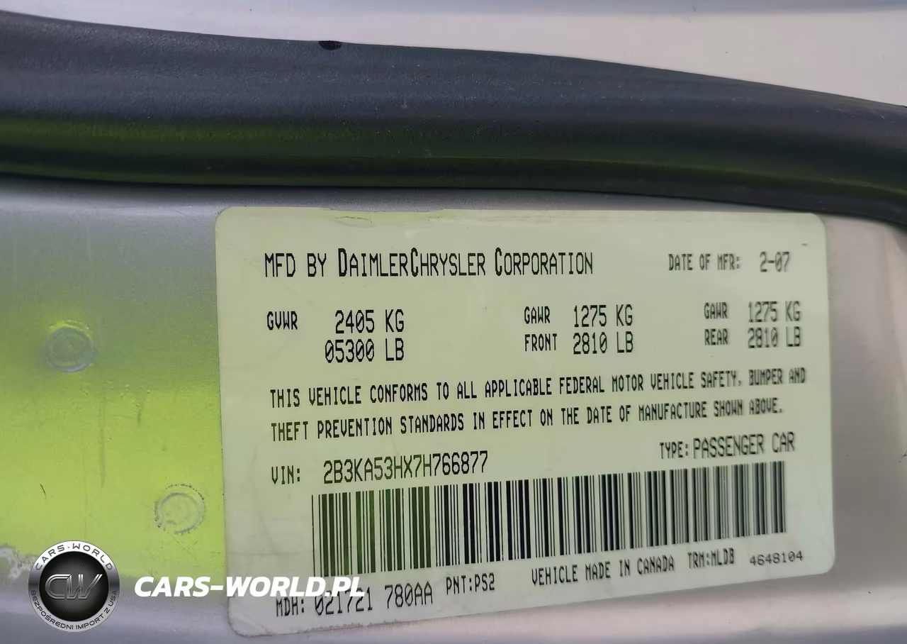 2007 Dodge Charger Rt VIN:2B3KA53HX7H766877 - 9