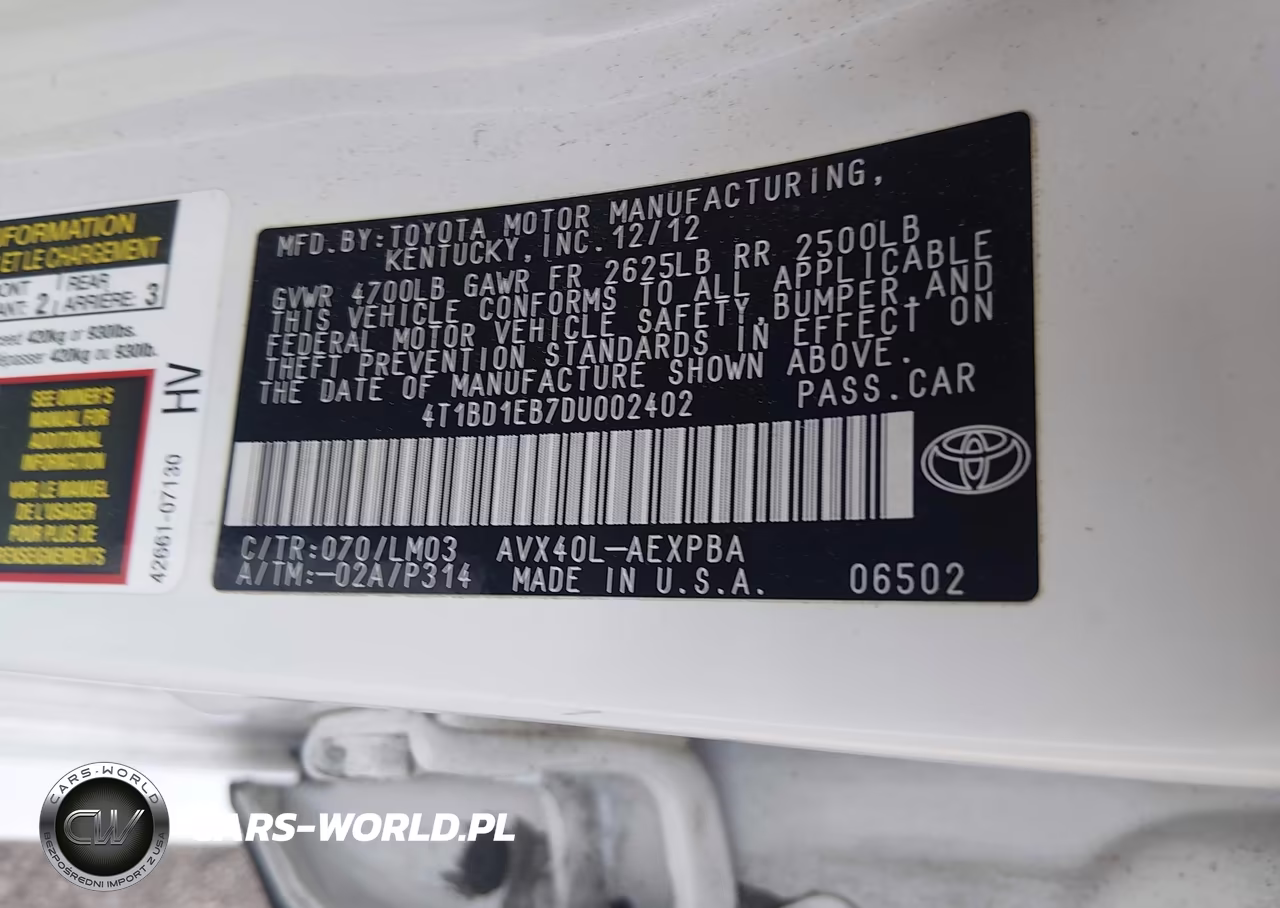 2013 Toyota Avalon Hybrid Limited VIN:4T1BD1EB7DU002402 - 9