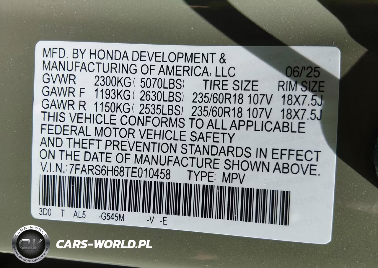 2026 Honda Cr-V Hybrid Awd Trailsport VIN:7FARS6H68TE010458 - 9