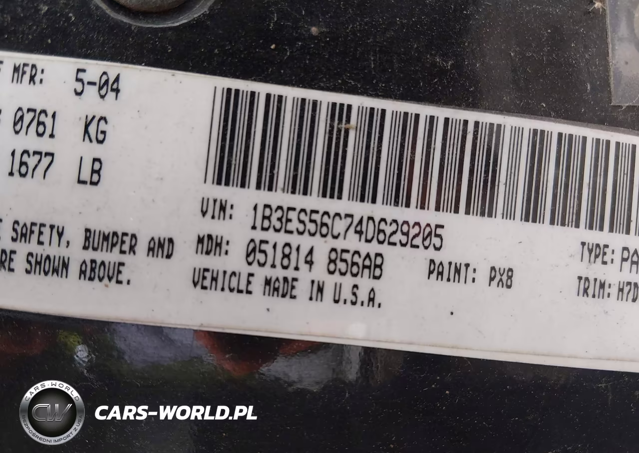 2004 Dodge Neon Sxt VIN:1B3ES56C74D629205 - 9