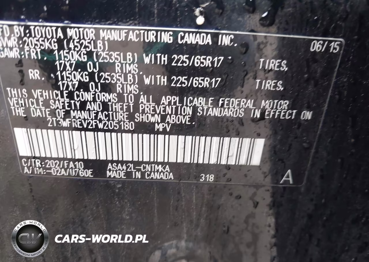 2015 Toyota Rav4 Xle VIN:2T3WFREV2FW205180 - 9