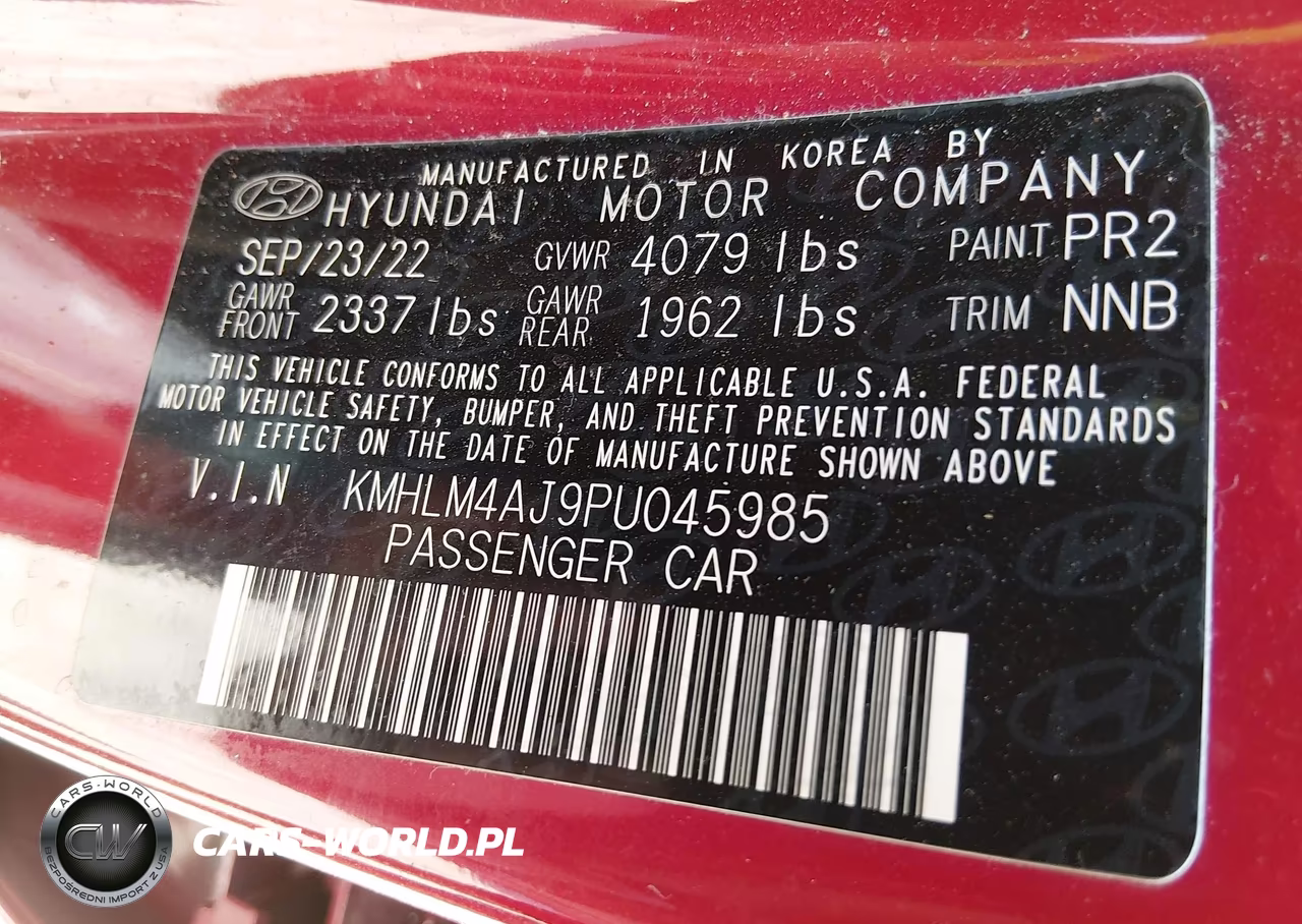 2023 Hyundai Elantra Hybrid Blue VIN:KMHLM4AJ9PU045985 - 9