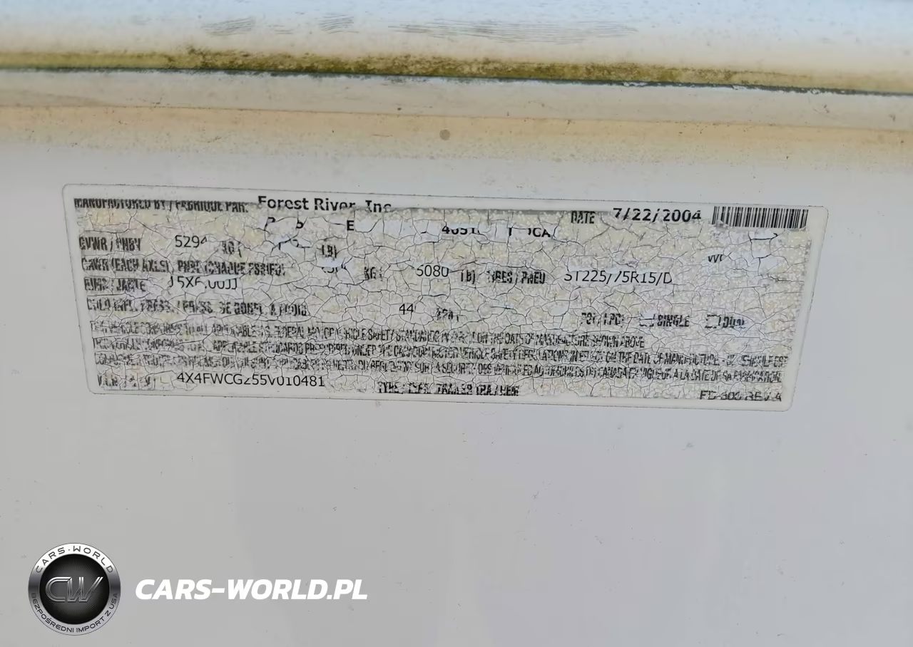 2005 Wildcat Travel Trailer VIN:4X4FWCG255V010481 - 9