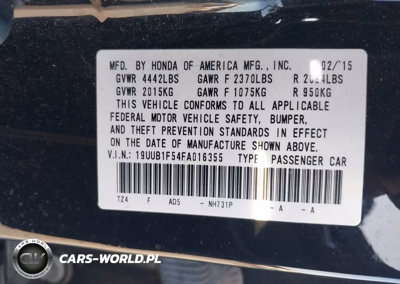 2015 Acura Tlx Tech VIN:19UUB1F54FA016355 - 9