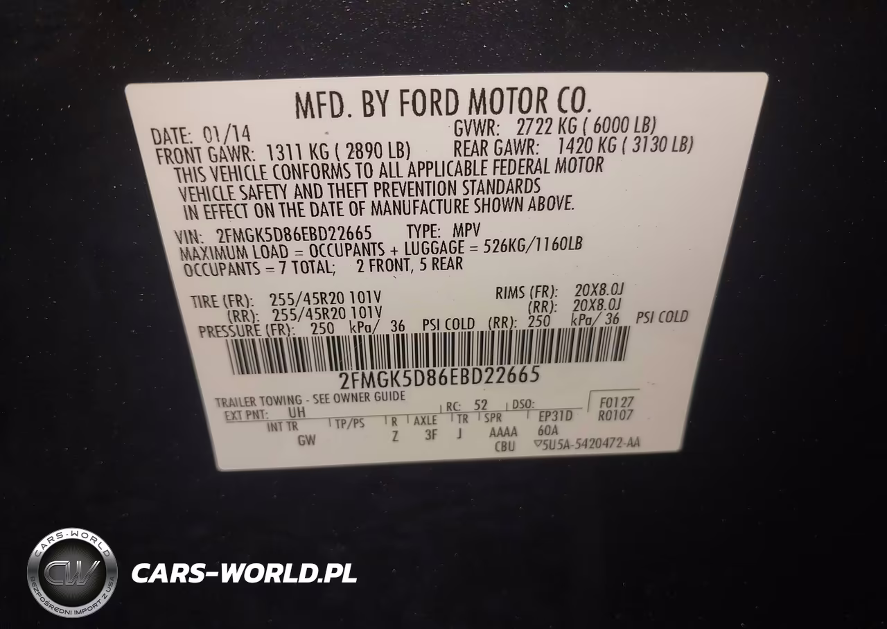 2014 Ford Flex Limited VIN:2FMGK5D86EBD22665 - 9