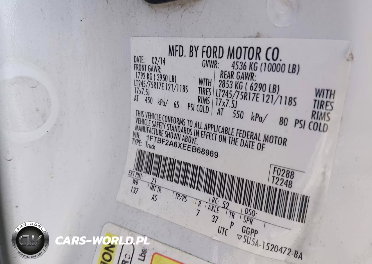 2014 Ford F-250 Xl-Xlt VIN:1FTBF2A6XEEB68969 - 9