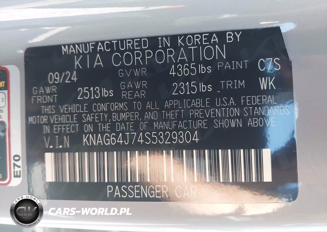 2025 Kia K5 Gt-Line VIN:KNAG64J74S5329304 - 9