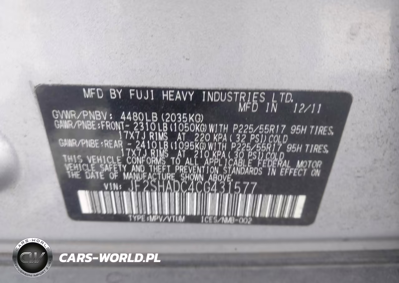 2012 Subaru Forester 2.5X Premium VIN:JF2SHADC4CG431577 - 9