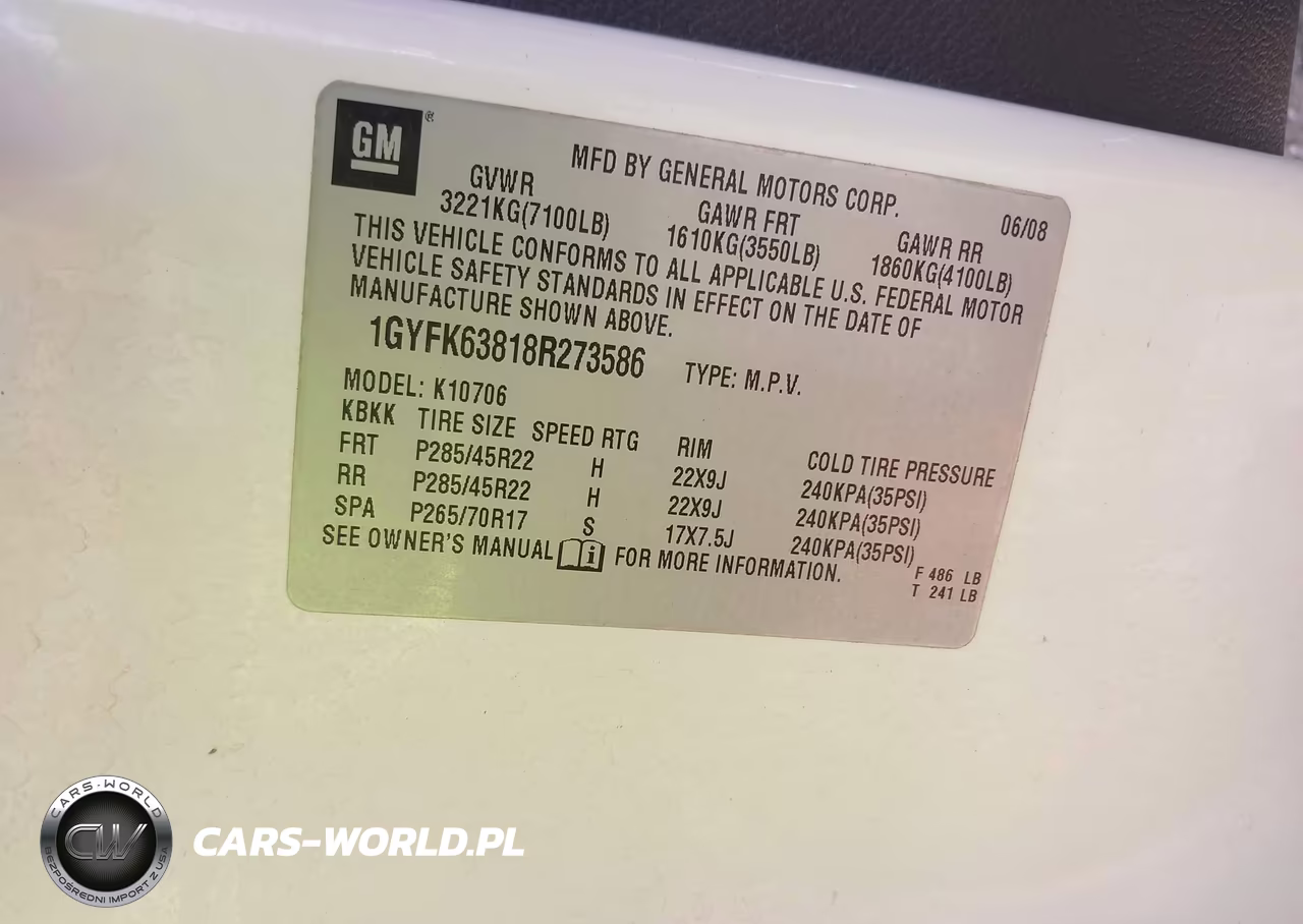 2008 Cadillac Escalade VIN:1GYFK63818R273586 - 9