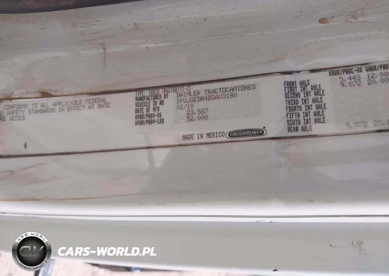 2011 Freightliner Cascadia 125 VIN:1FUJGEDR4BSAV3180 - 8