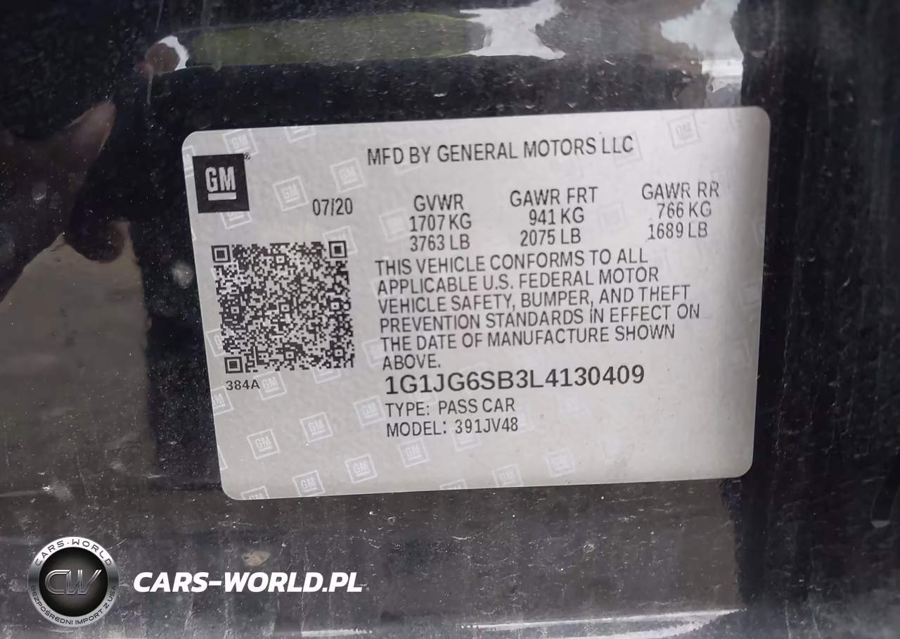 2020 Chevrolet Sonic Fwd 1Fl 5-Door VIN:1G1JG6SB3L4130409 - 9