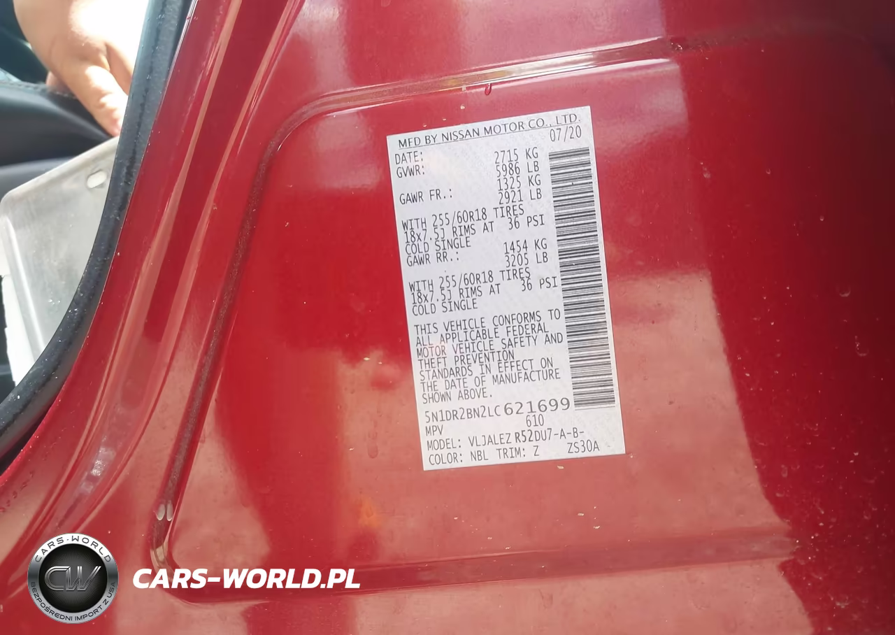 2020 Nissan Pathfinder Sv 2Wd VIN:5N1DR2BN2LC621699 - 9