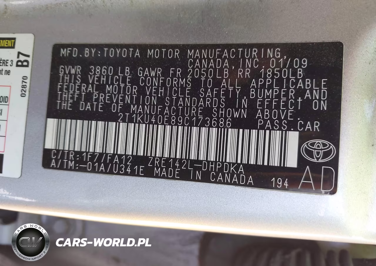 2009 Toyota Matrix VIN:2T1KU40E89C173686 - 9