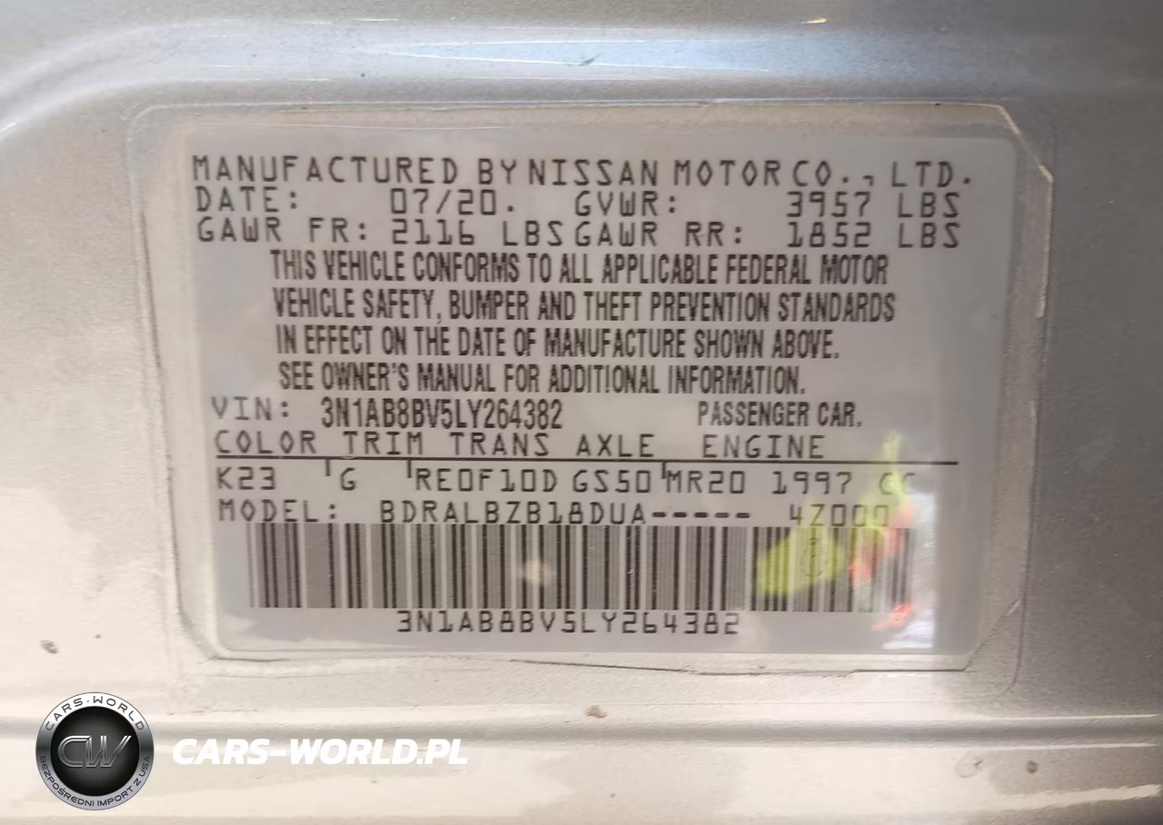 2020 Nissan Sentra S Xtronic Cvt VIN:3N1AB8BV5LY264382 - 9