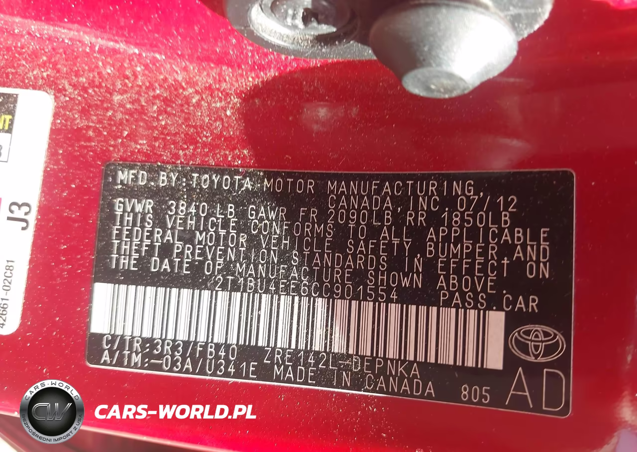2012 Toyota Corolla Le VIN:2T1BU4EE6CC901554 - 9