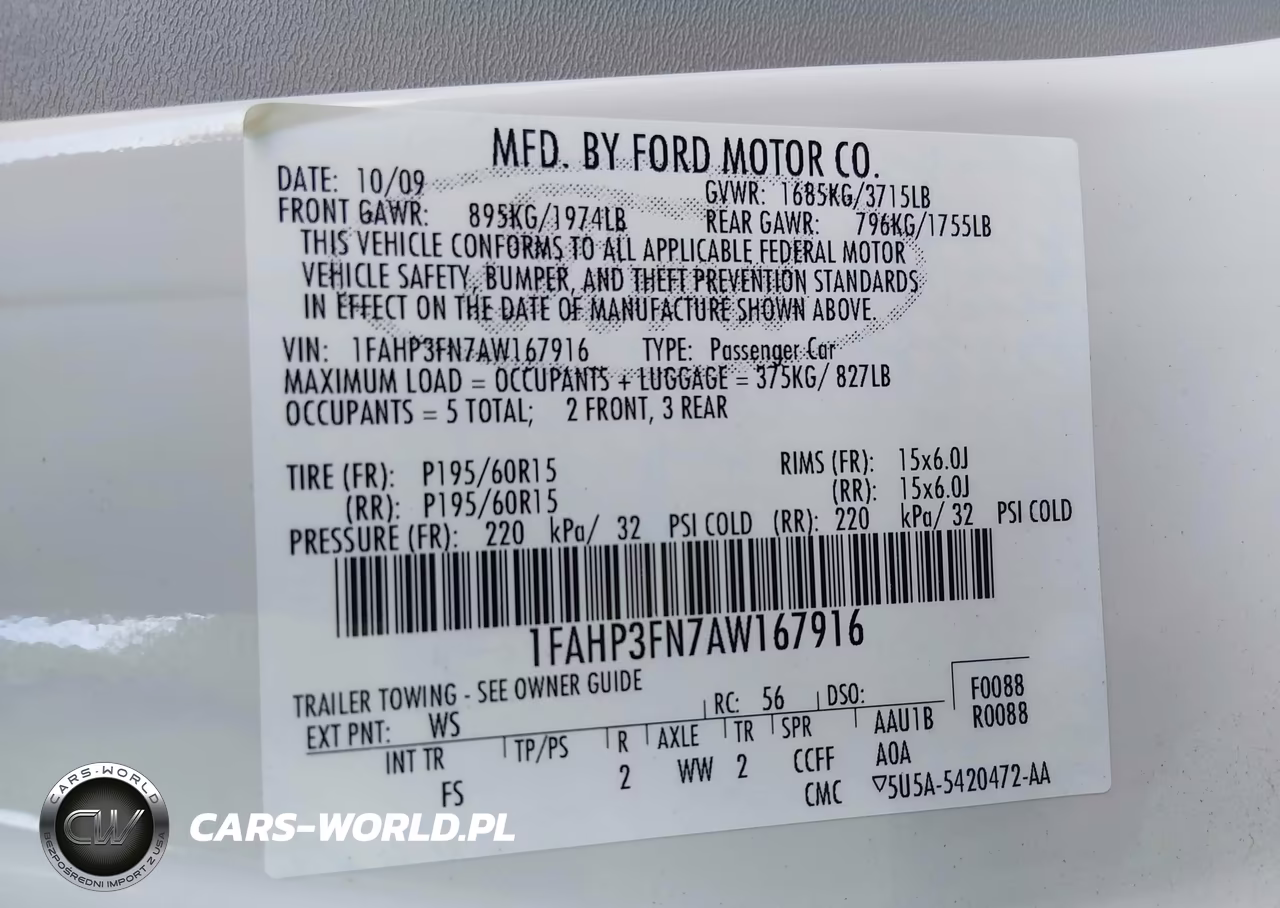 2010 Ford Focus Se VIN:1FAHP3FN7AW167916 - 9