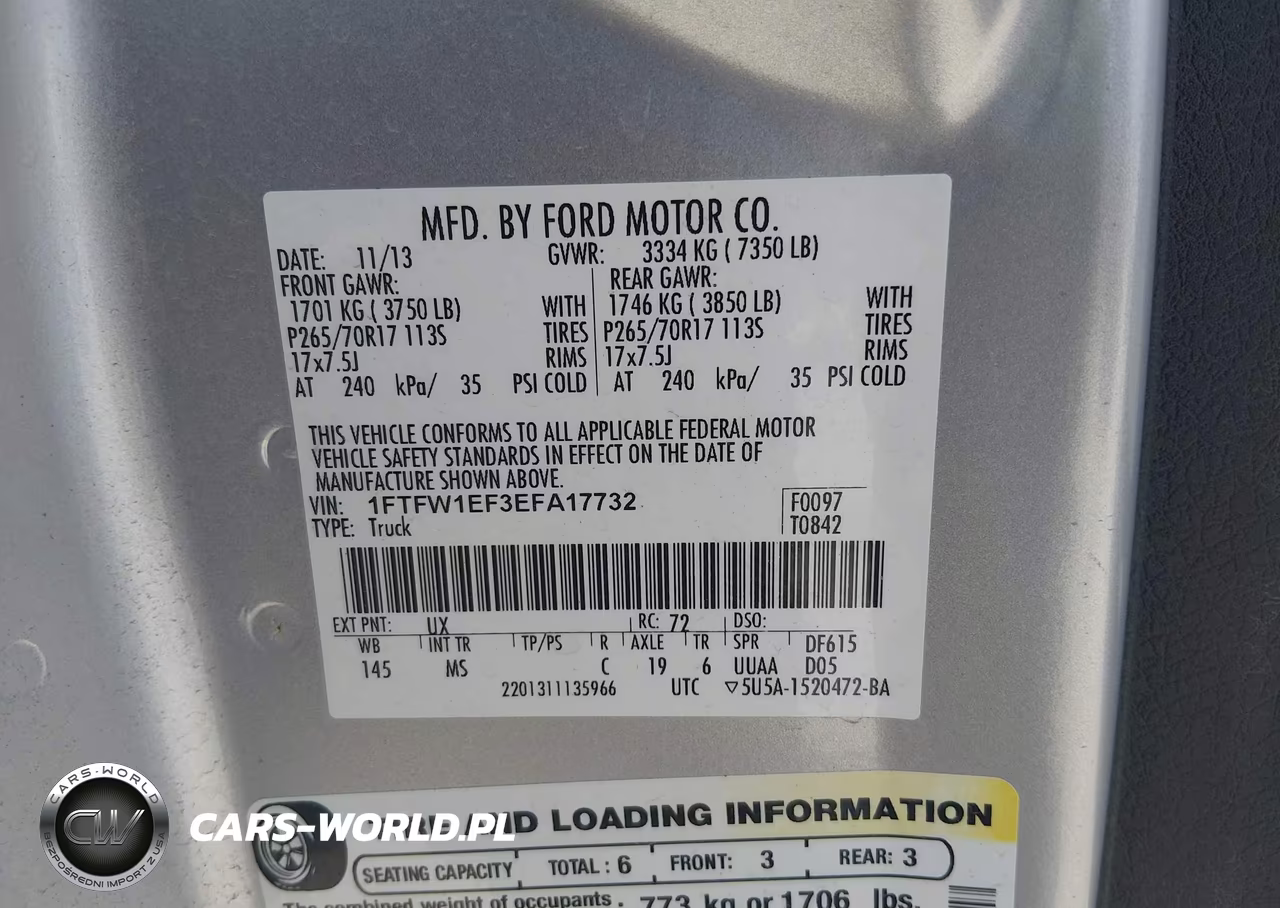 2014 Ford F-150 Xlt VIN:1FTFW1EF3EFA17732 - 9