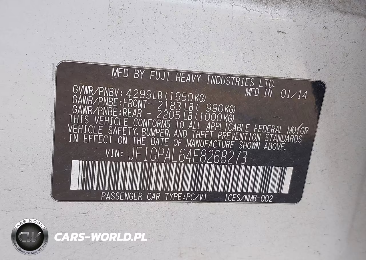 2014 Subaru Impreza Sport Premium VIN:JF1GPAL64E8268273 - 9