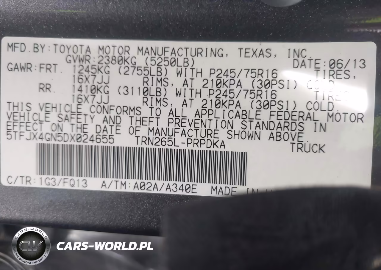 2013 Toyota Tacoma Prerunner VIN:5TFJX4GN5DX024655 - 9