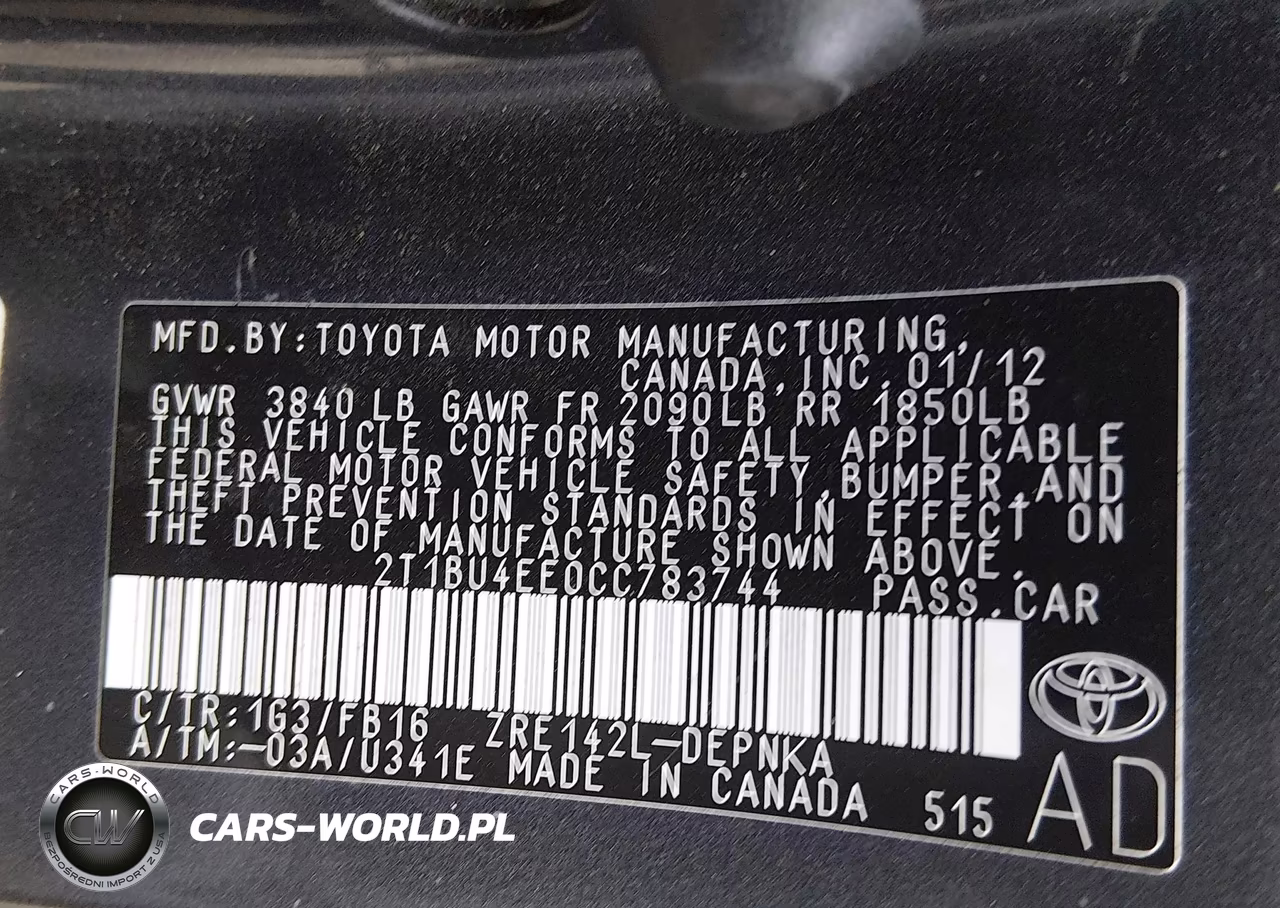 2012 Toyota Corolla Le VIN:2T1BU4EE0CC783744 - 9