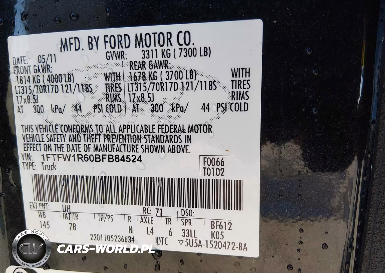 2011 Ford F-150 Svt Raptor VIN:1FTFW1R60BFB84524 - 9