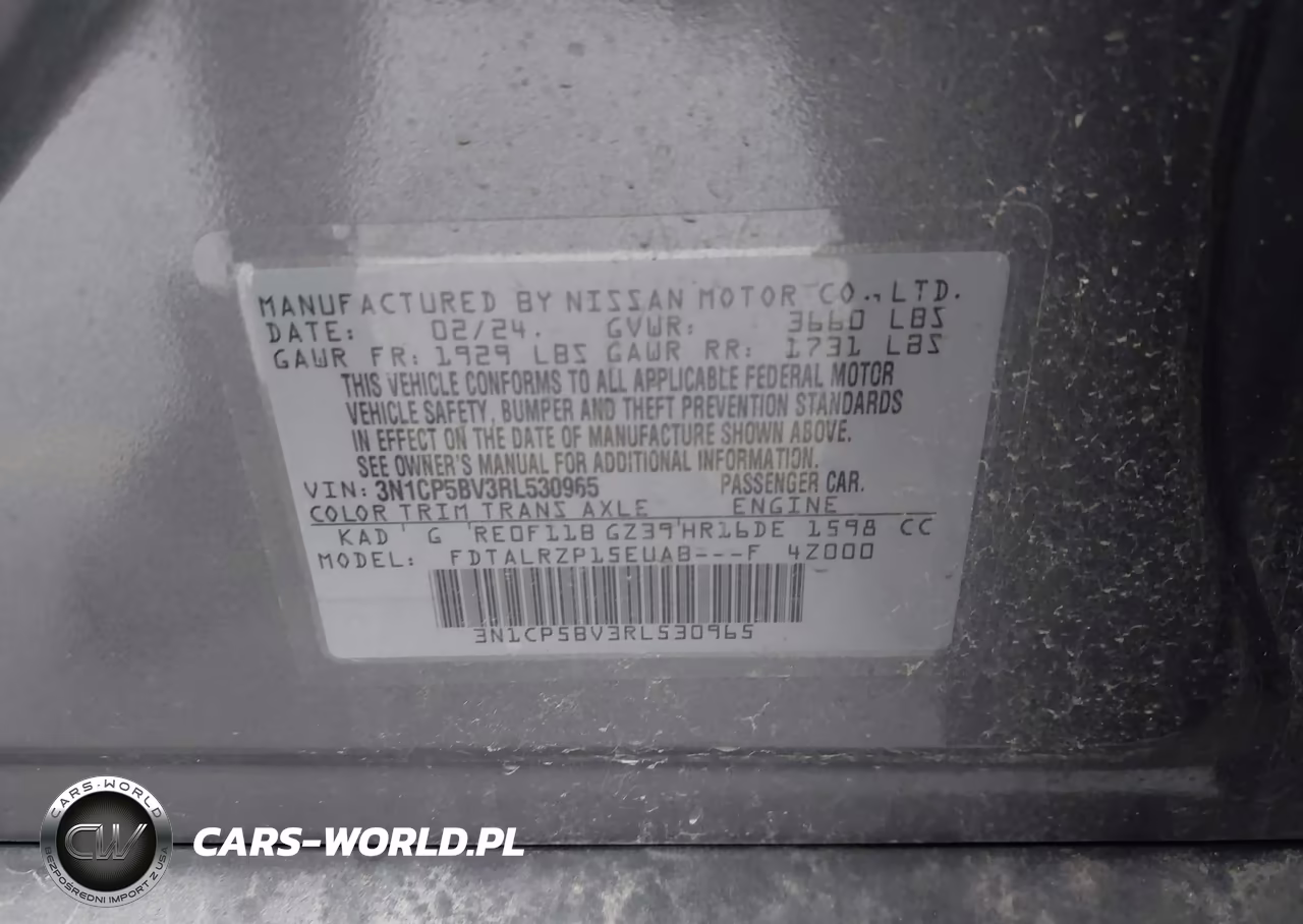 2024 Nissan Kicks S Xtronic Cvt VIN:3N1CP5BV3RL530965 - 9