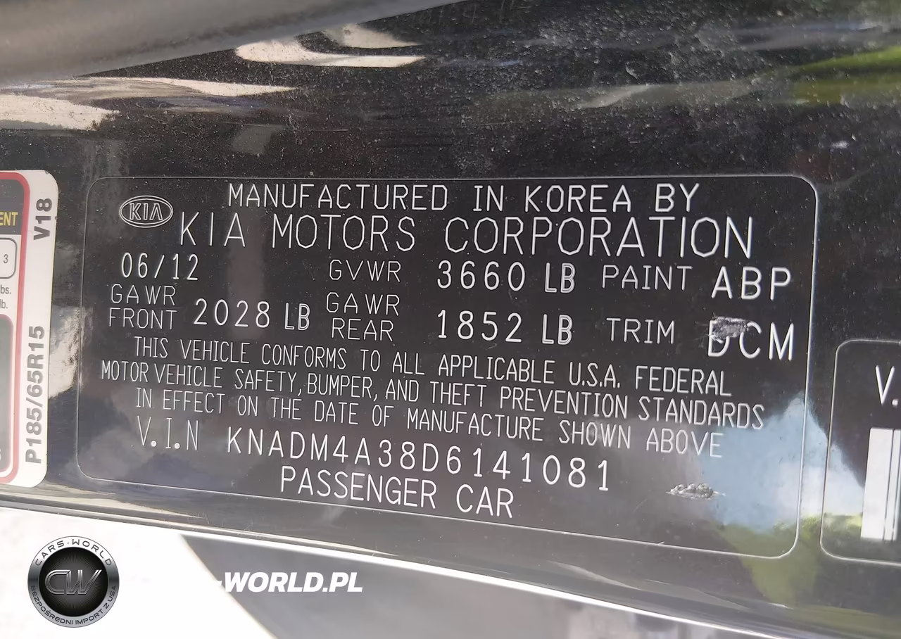 2013 Kia Rio Lx VIN:KNADM4A38D6141081 - 9