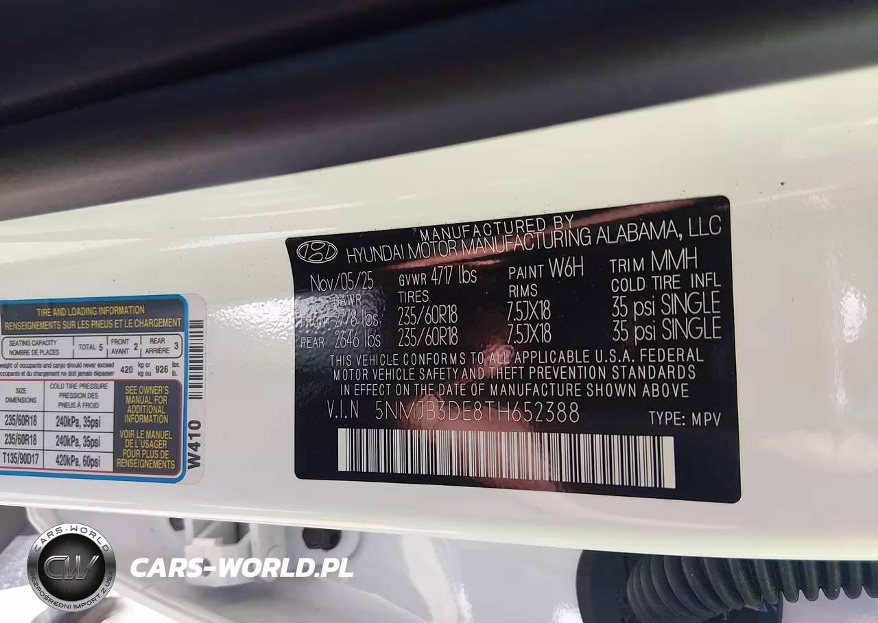 2026 Hyundai Tucson Sel VIN:5NMJB3DE8TH652388 - 9