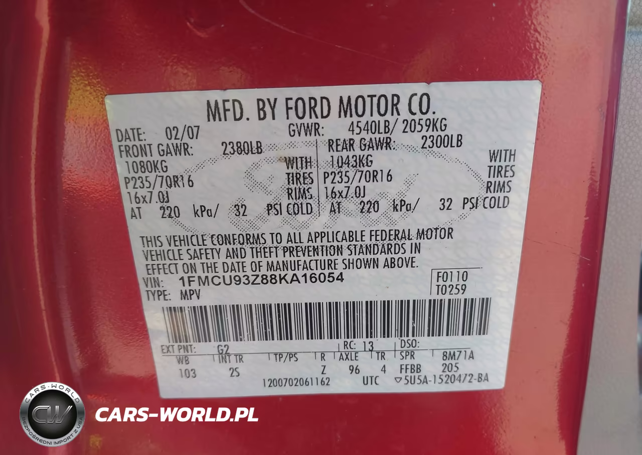 2008 Ford Escape Xlt VIN:1FMCU93Z88KA16054 - 9