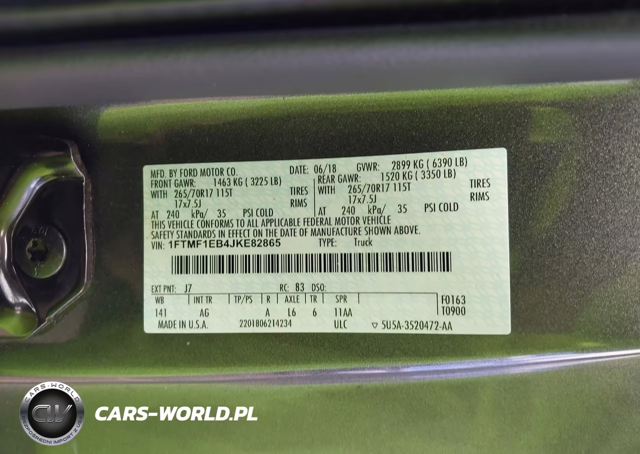 2018 Ford F-150 Xl-Xlt VIN:1FTMF1EB4JKE82865 - 9