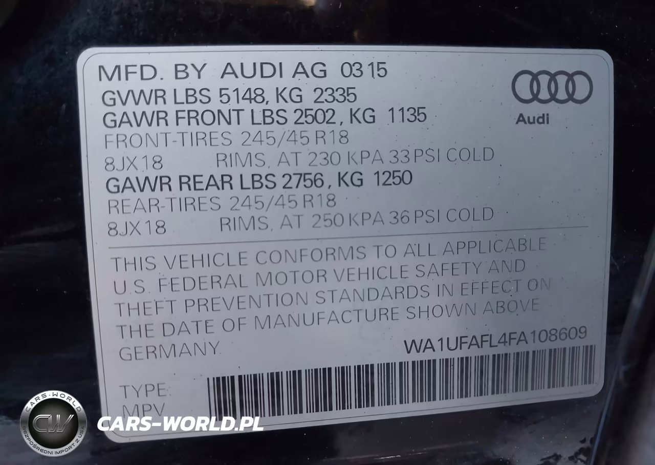 2015 Audi Allroad 2.0T Premium VIN:WA1UFAFL4FA108609 - 9