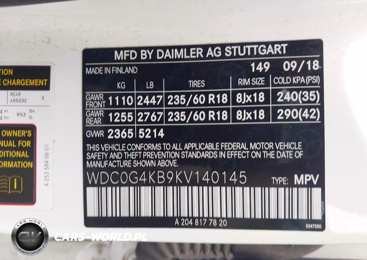 2019 Mercedes-Benz Glc 300 4Matic VIN:WDC0G4KB9KV140145 - 9