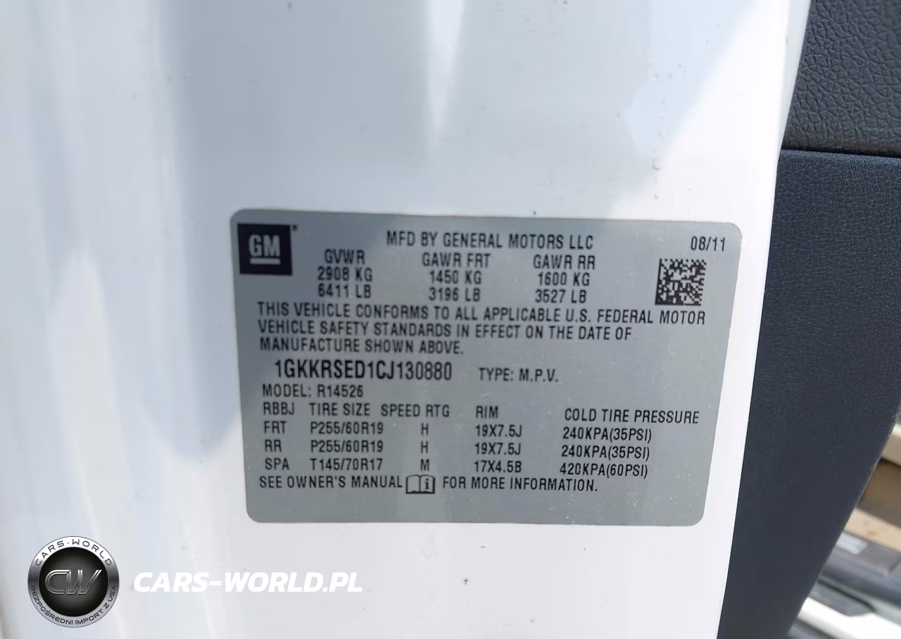 2012 GMC Acadia Slt-2 VIN:1GKKRSED1CJ130880 - 9
