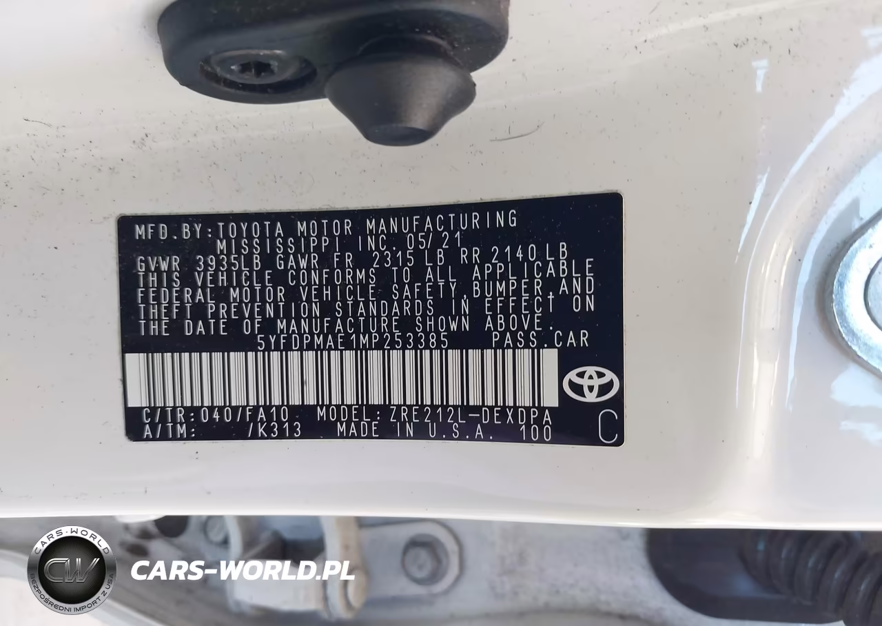 2021 Toyota Corolla L VIN:5YFDPMAE1MP253385 - 9