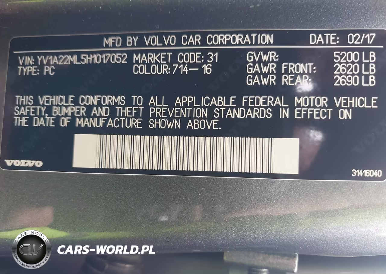 2017 Volvo S90 T6 Inscription VIN:YV1A22ML5H1017052 - 9