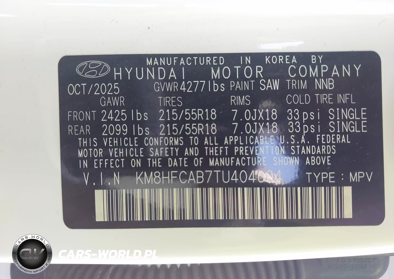 2026 Hyundai Kona Sel Sport VIN:KM8HFCAB7TU404604 - 9