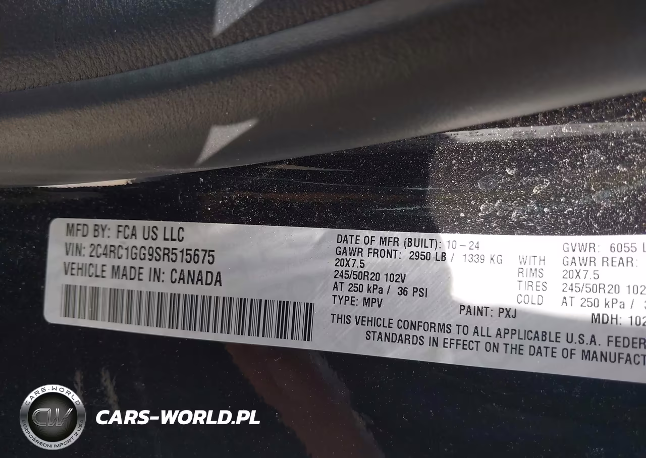2025 Chrysler Pacifica Limited VIN:2C4RC1GG9SR515675 - 9