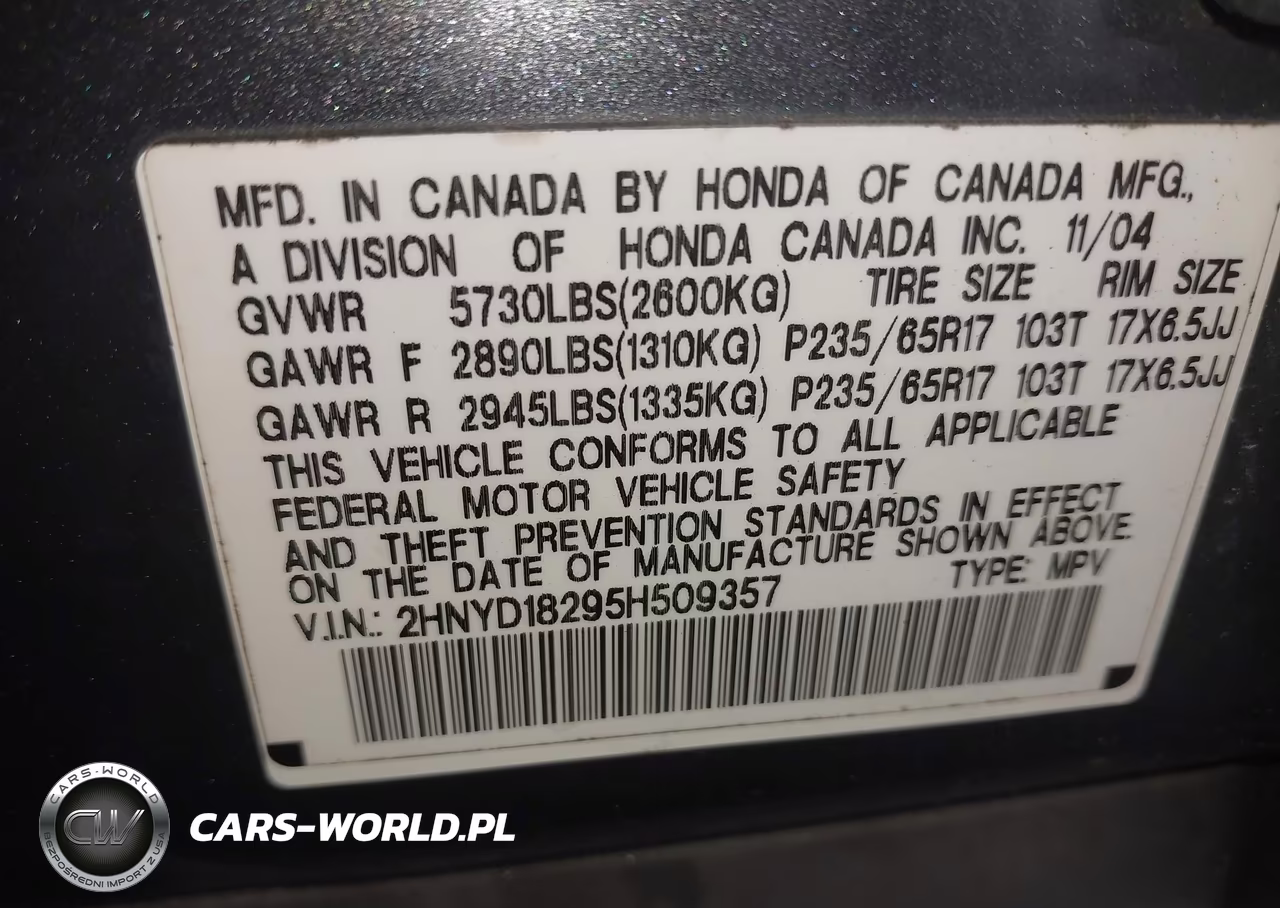 2005 Acura Mdx VIN:2HNYD18295H509357 - 9