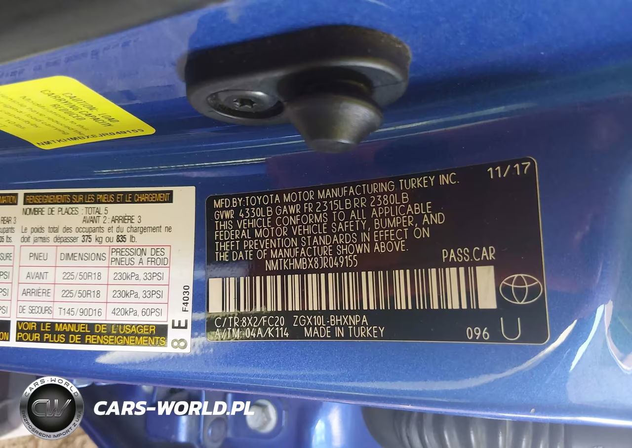 2018 Toyota C-Hr Xle Premium VIN:NMTKHMBX8JR049155 - 9