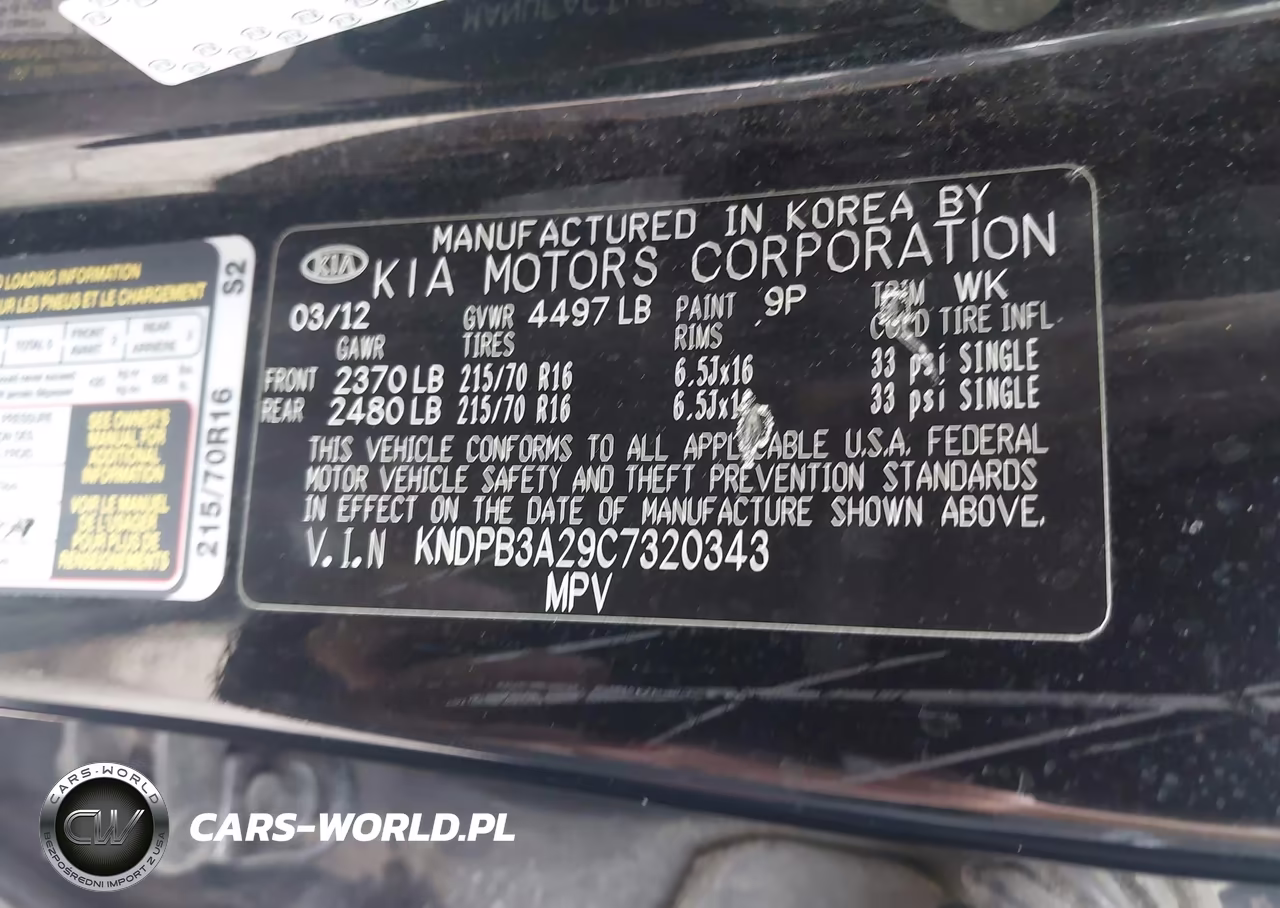 2012 Kia Sportage Lx VIN:KNDPB3A29C7320343 - 9