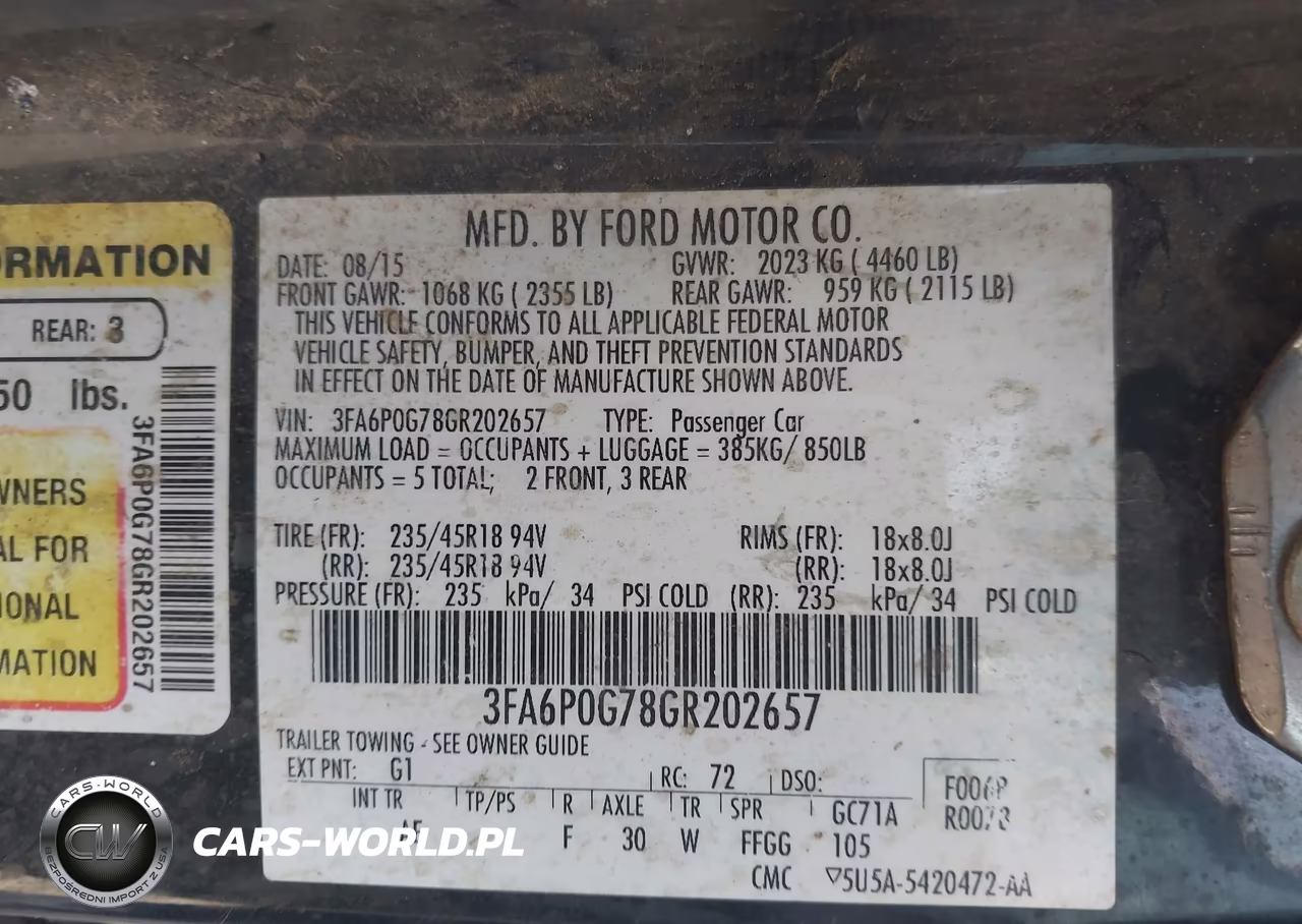 2016 Ford Fusion S VIN:3FA6P0G78GR202657 - 9