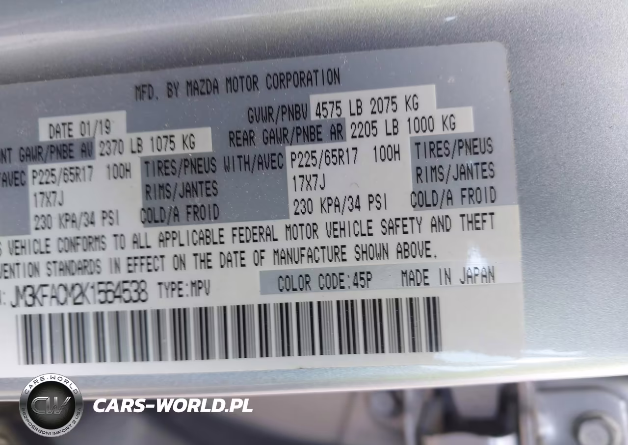 2019 Mazda Cx-5 Touring VIN:JM3KFACM2K1564538 - 9
