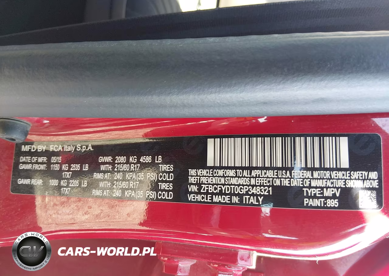2016 Fiat 500X Lounge VIN:ZFBCFYDT0GP348321 - 9
