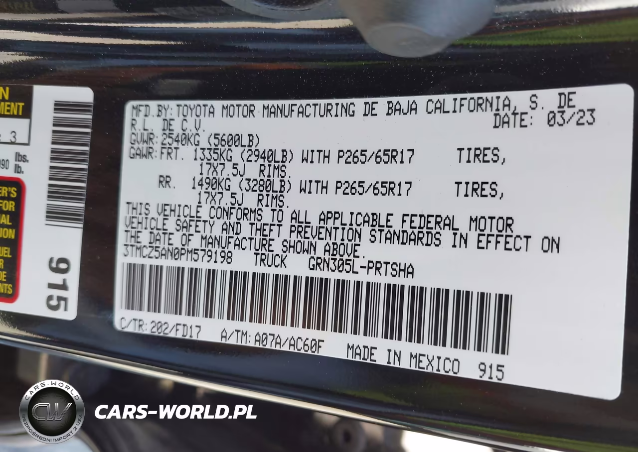 2023 Toyota Tacoma Trd Sport VIN:3TMCZ5AN0PM579198 - 9