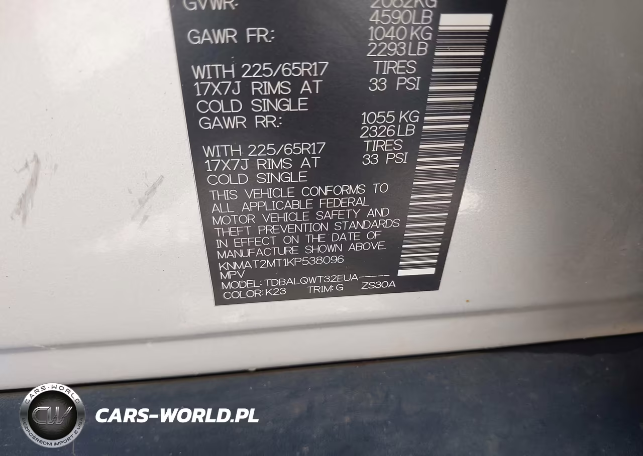 2019 Nissan Rogue Sv VIN:KNMAT2MT1KP538096 - 9
